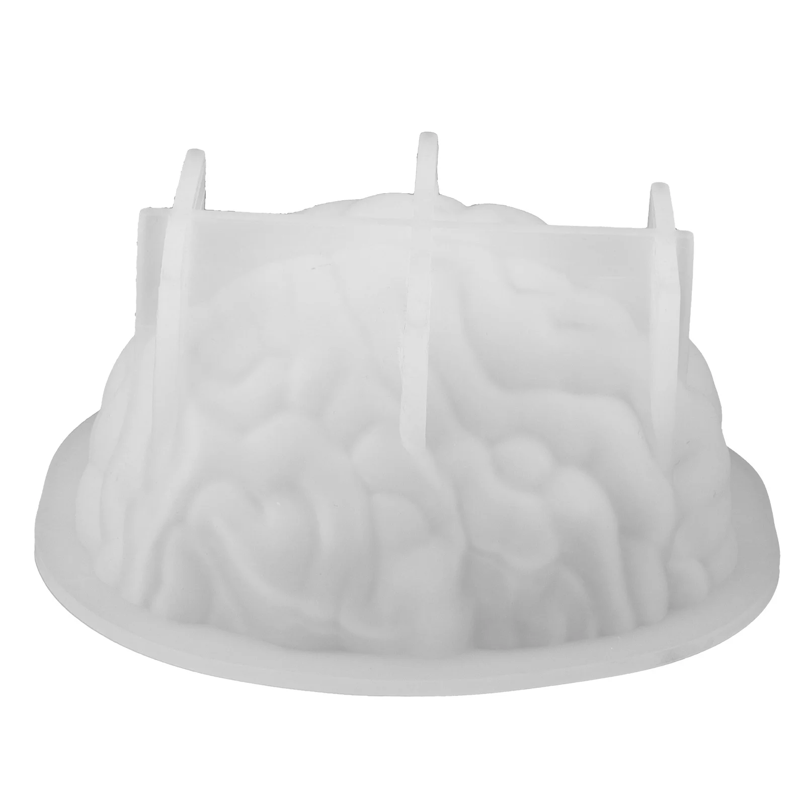 Molde de silicone em forma de cérebro humano, molde assustador de halloween para fazer perfumado, artesanato epóxi diy, ornamento de terror