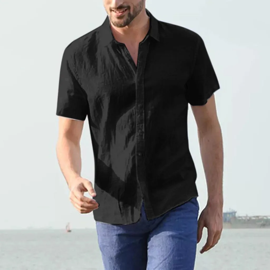 

Ретро повседневная приталенная мужская блузка irt Top Stand Fit ort Sve Four Seasons Youth 2) Sle Other Scene