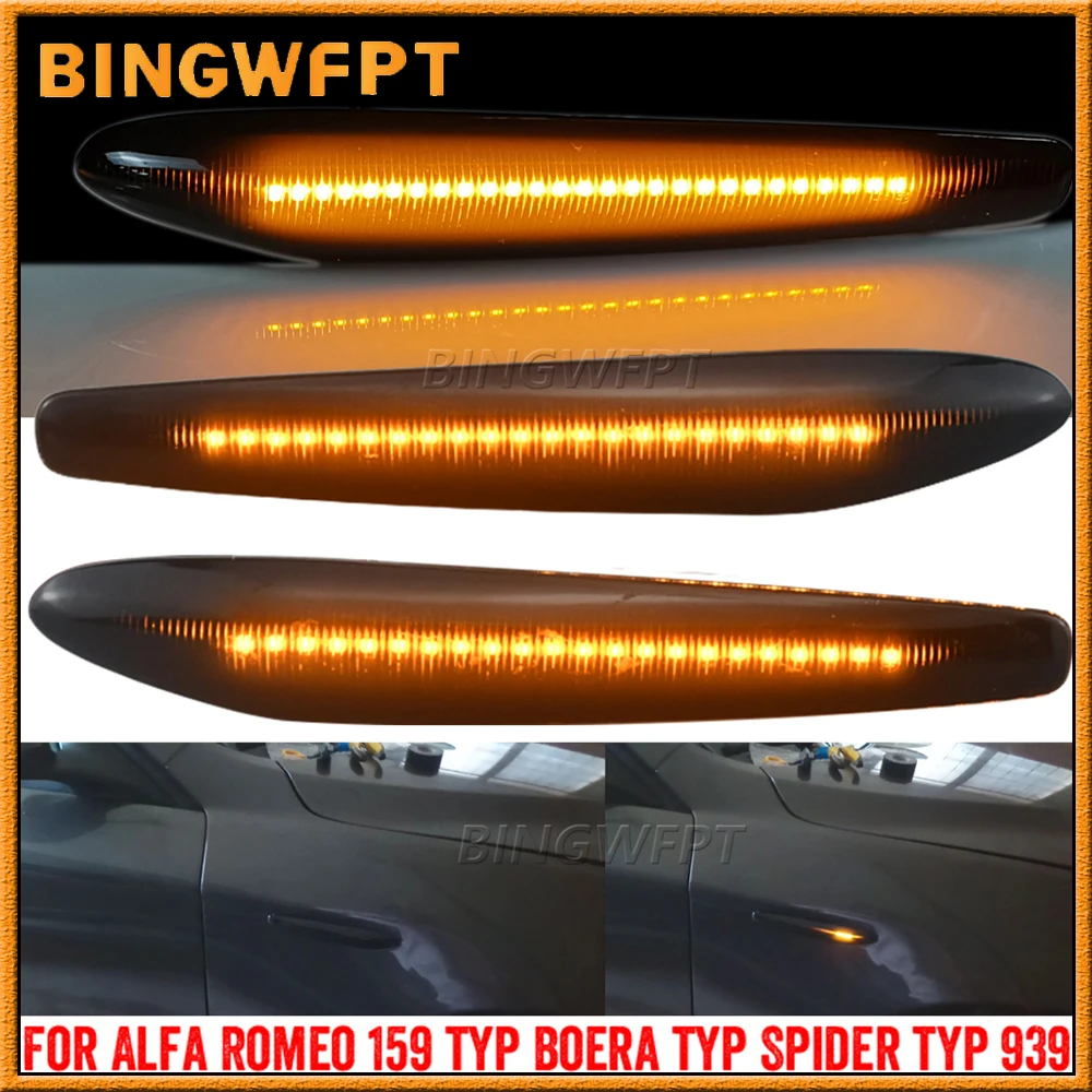 

1 Set For Alfa Romeo Boera typ 939 2005-2012 LED Dynamic Side Marker Lights Arrow Turn Signal Blinker Lamps