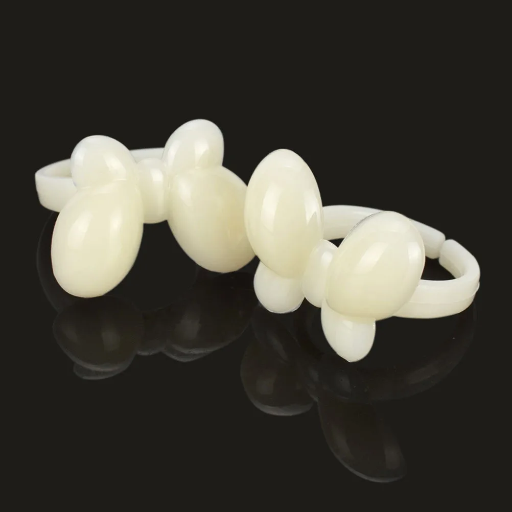 50 pçs anel expositor para arte do prego branco titular durável suporte da arte do prego display prop artesanato uso varejo