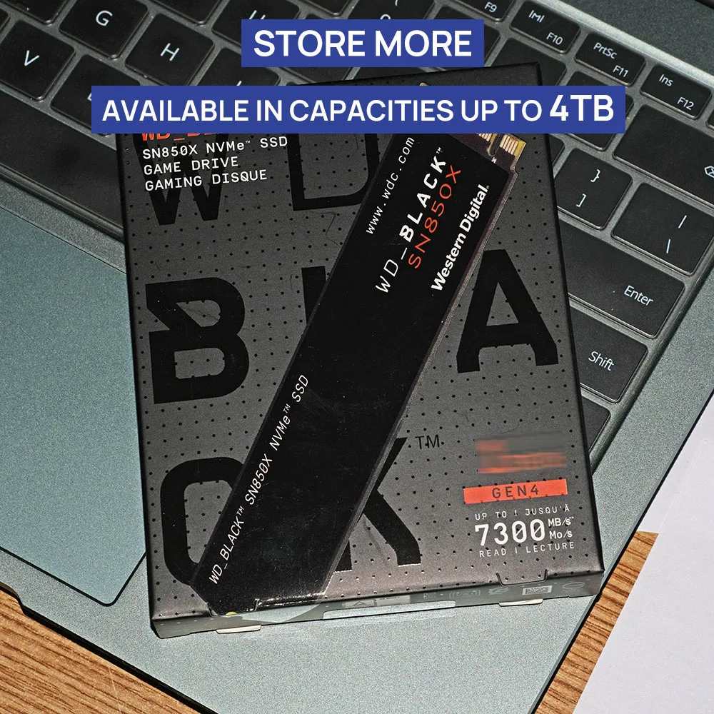 Western Digital WD SN850X SSD 1TB 2TB NVMe Gen4 PCIe M.2 2280 PCIe 4.0X4 Drive Internal Solid State Disk for PS5 Desktop Laptop