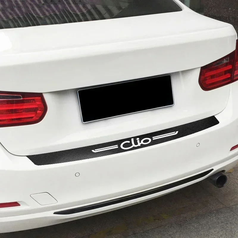 Car Styling Door Sill Trim Scuff Plate Protective Film Stickers for Clio Logo Trunk Threshold Tape Waterproof Decals