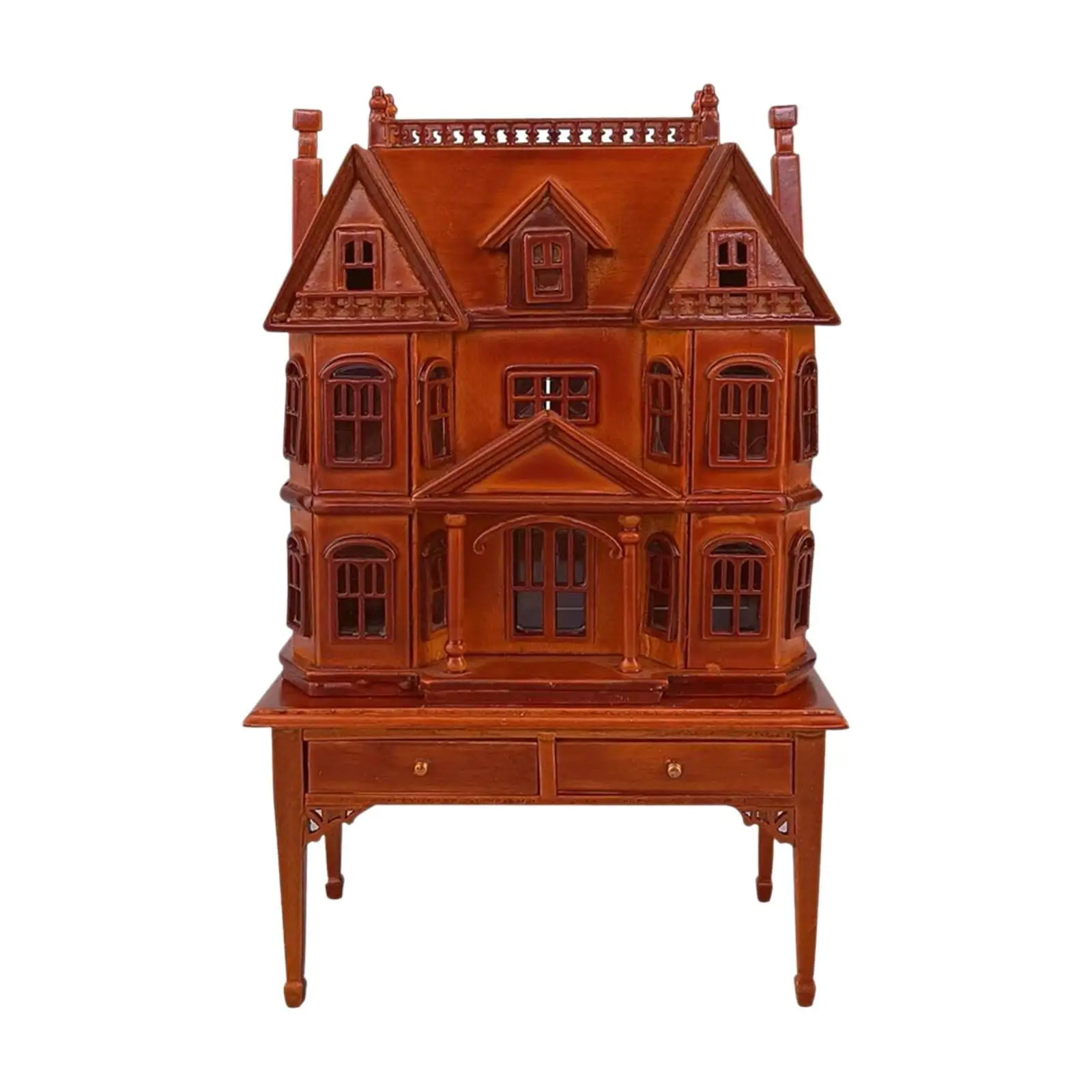 

Кукольный домик-вилла 1:12, деревянная развивающая игрушка, подарок на день рождения, модная миниатюрная мебель для кукольного домика для детей и девочек