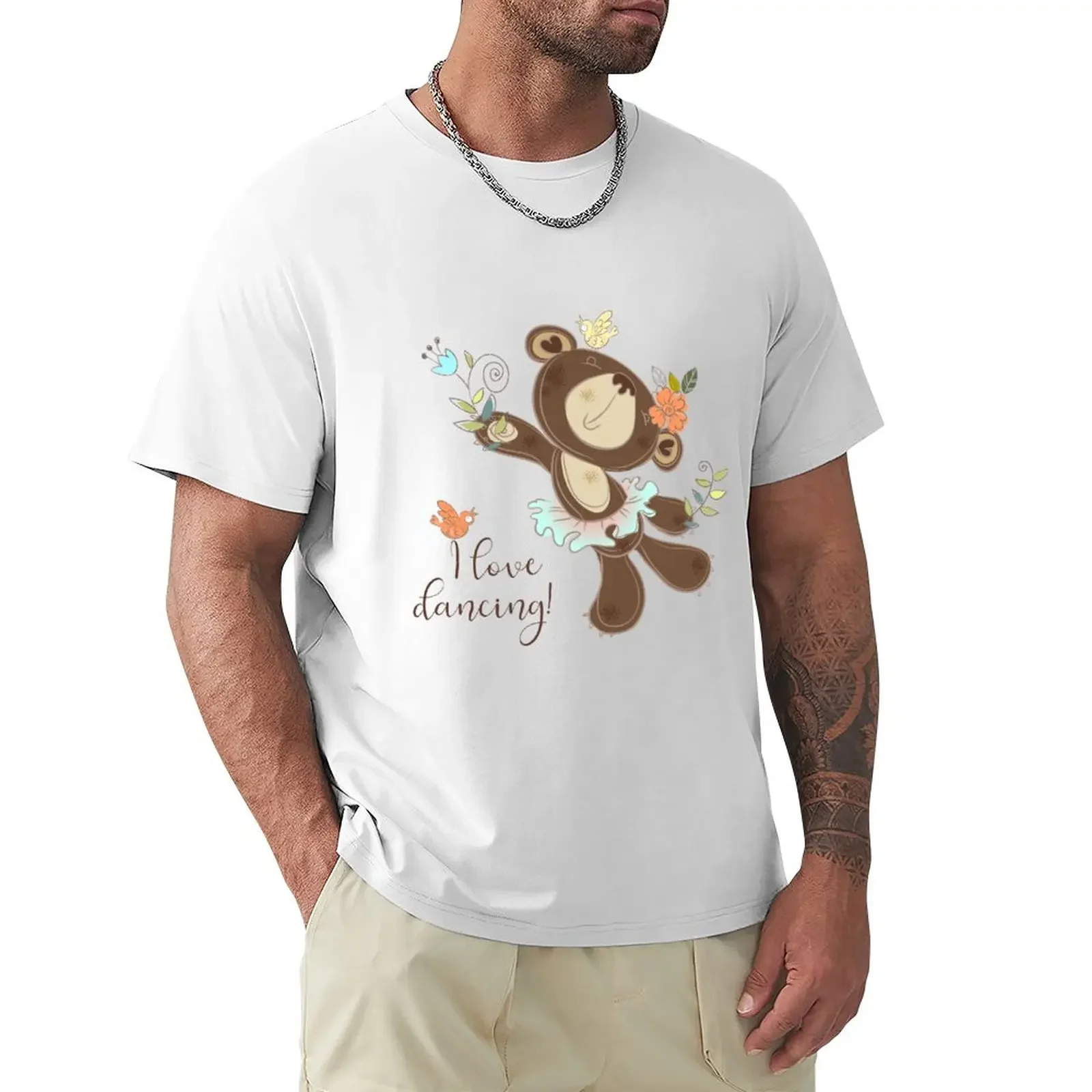 

Dancing bear tutu loves dance T-Shirt for a boy customs design your own mens graphic t-shirts