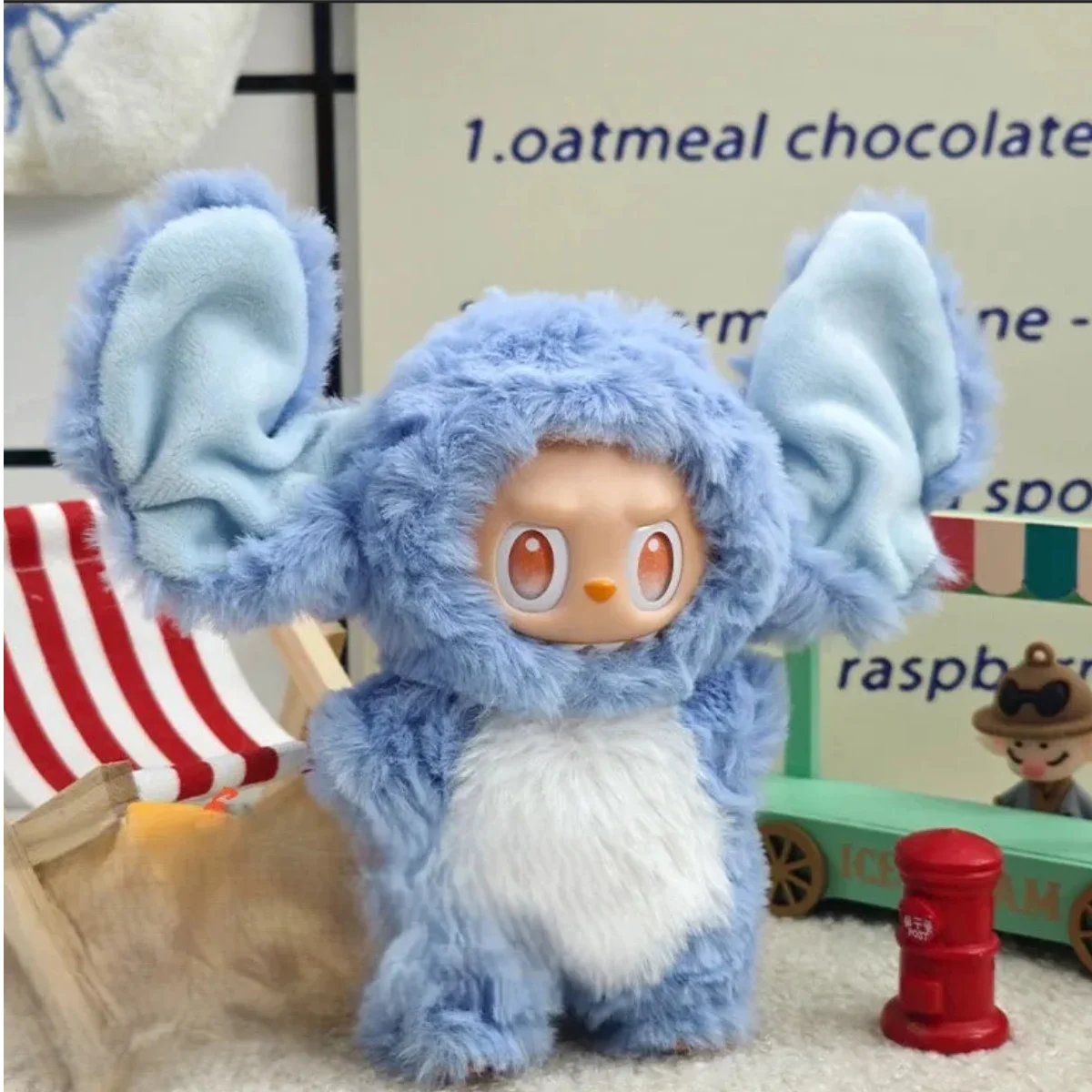 Conjunto de mono de felpa para Ropa Labubu de 17cm, Mini Ropa para muñeca, mono de monstruo Animal multicolor, Ropa para el hogar, accesorios de moda