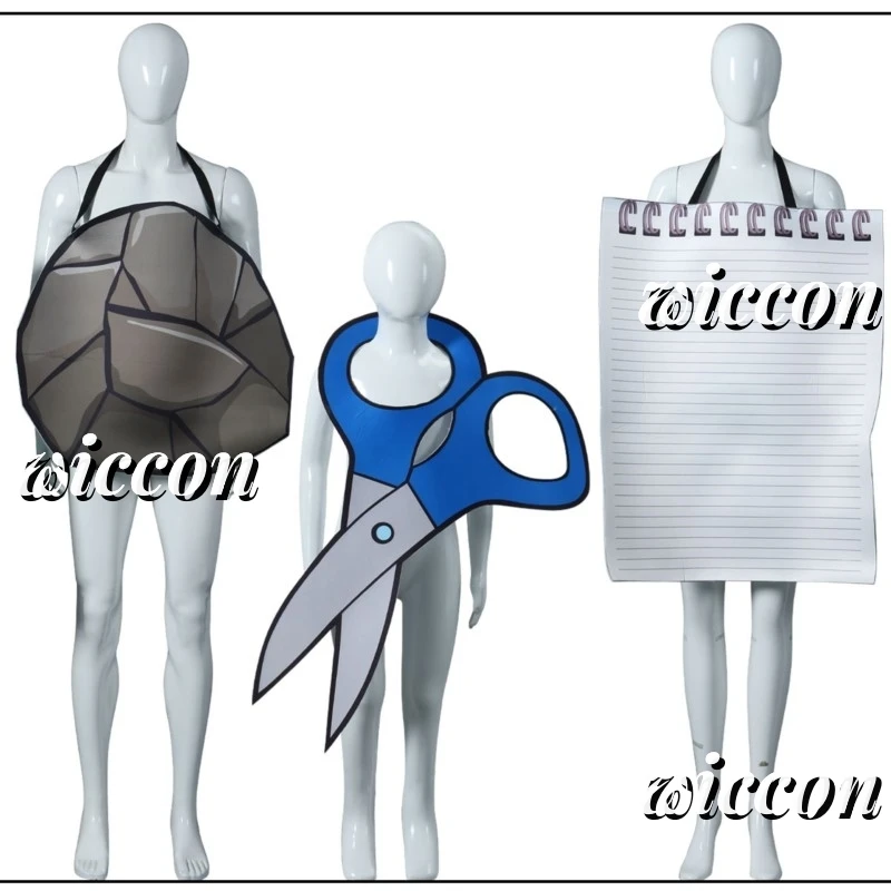 

Halloween Fun Guessing Set Stone Scissors Paper Cosplay Set Funny Party Bar Performance Costume Halloween Decoration