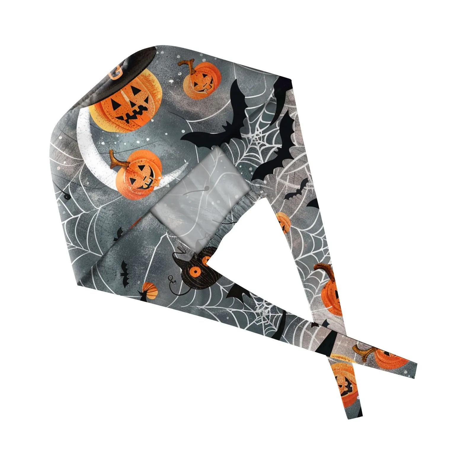 Halloween Cartoon Druck Scrubs Caps Chirurgie Hut Frauen Krankenschwester Scrubs Kappe Pet Klinik Arbeit Hut Medizinische Peeling Hüte