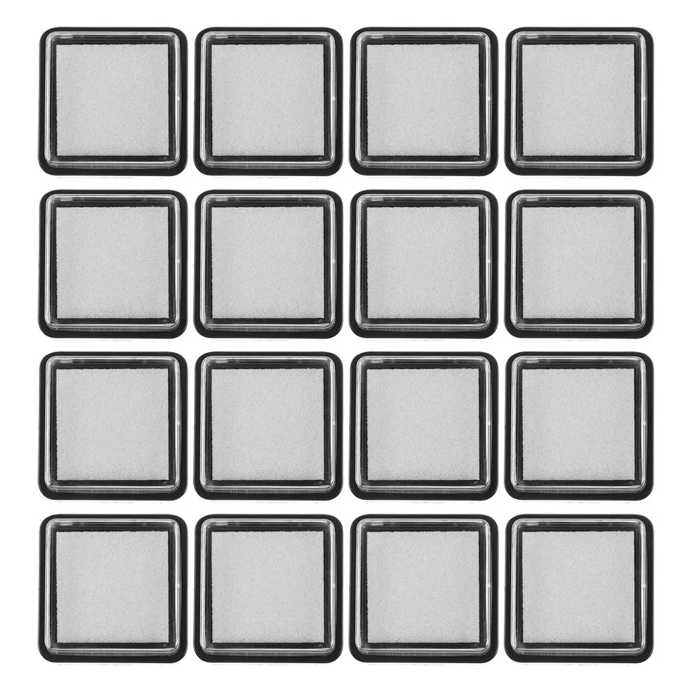 16pcs 3X3Cm Blank Ink Pad No Ink Diy Mini Stamp Pad For Refill Craft Scrapbooking Painting Embossing Replacement Small Portable