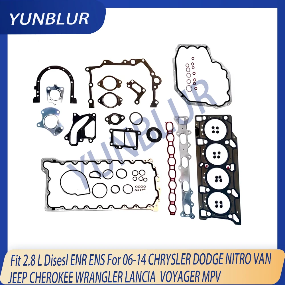 Engine Full Gasket Set Fit 2.8 L Disesl ENR ENS For 06-14 CHRYSLER DODGE NITRO VAN JEEP CHEROKEE WRANGLER LANCIA  VOYAGER MPV