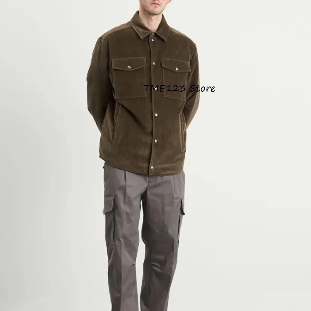 

Новые вельветовые куртки для мужчин, однобортные двубортные мужские повседневные куртки с двумя нагрудными карманами, модный костюм, костюмы с лацканами, блейзер, одежда