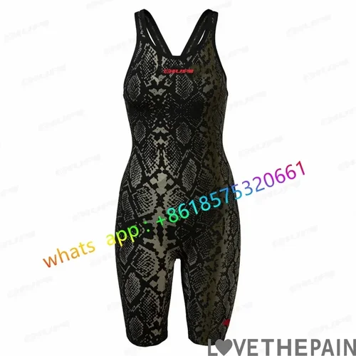 오픈 백 무릎 길이 원피스 수영복, 여성 수영복, 바디 엔지니어링 수영복, 대회 점프수트 2023 