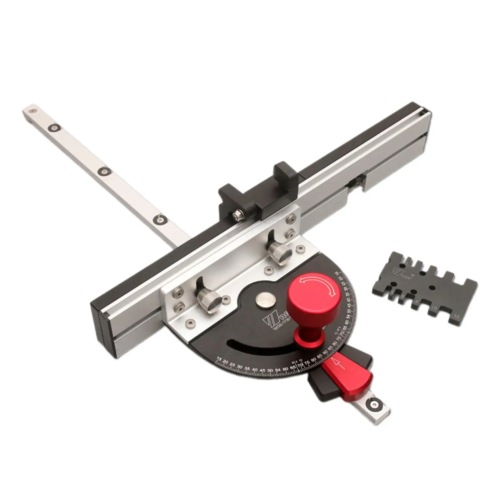Table Saw Miter Gauge with Miter Fence Set Alluminium Alloy Accurate Scale Accessories Multipurpose Sawing Assembly Angle Ruler