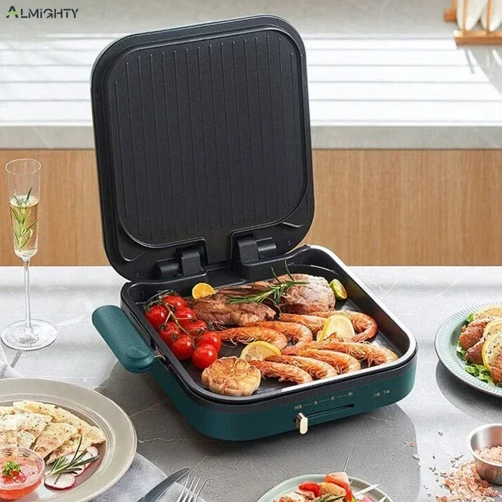 Household Electric Baking Pan: Double-Sided Heating. Pancake Pan. With Detachable Pancake Rack for Washing.