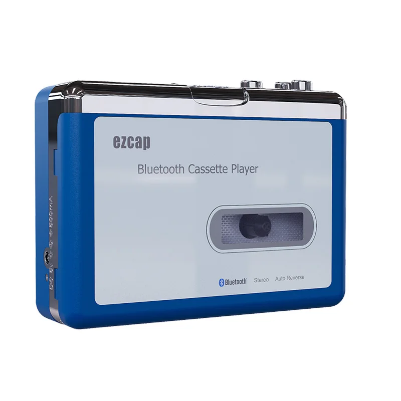 Ezcap Portable Personal Walkman Bluetooth Cassette Player, Transmit Retro Tape Music Songs To Bluetooth Earphone or Speaker