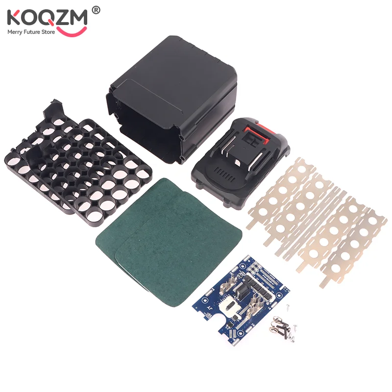 

21V Power Tool Accessories Lithium Ion Battery Case BMS Box Shell Charging PCBA Electric Angle Grinder 5X18650 Holder Housings