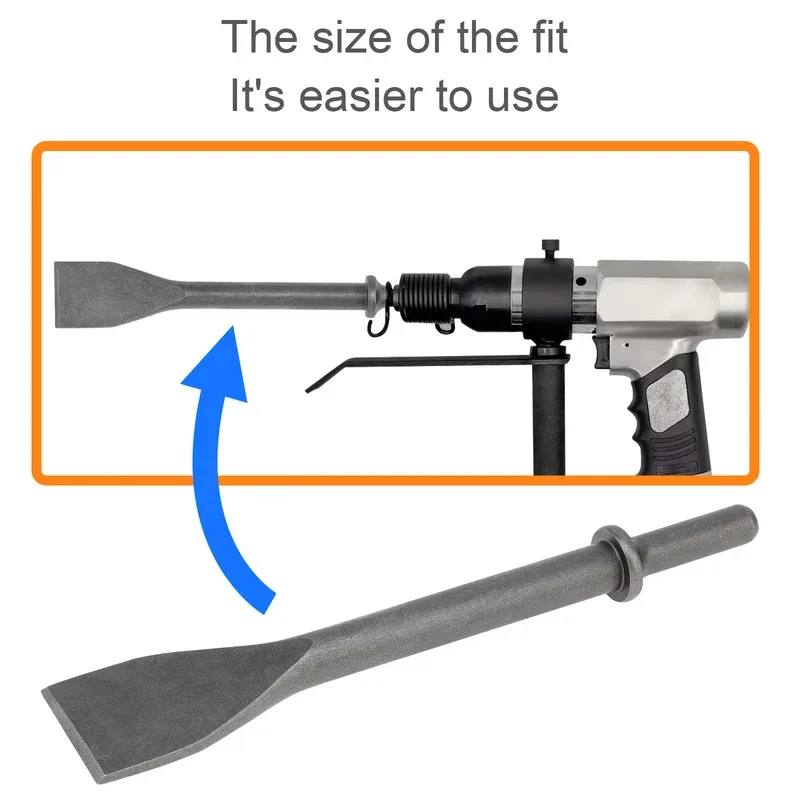 30mm Wide Air Chisel Bit Pneumatic Concrete Chisel for Tile Mortar Removal Air Chipping Hammer Pneumatic Tools Accessories