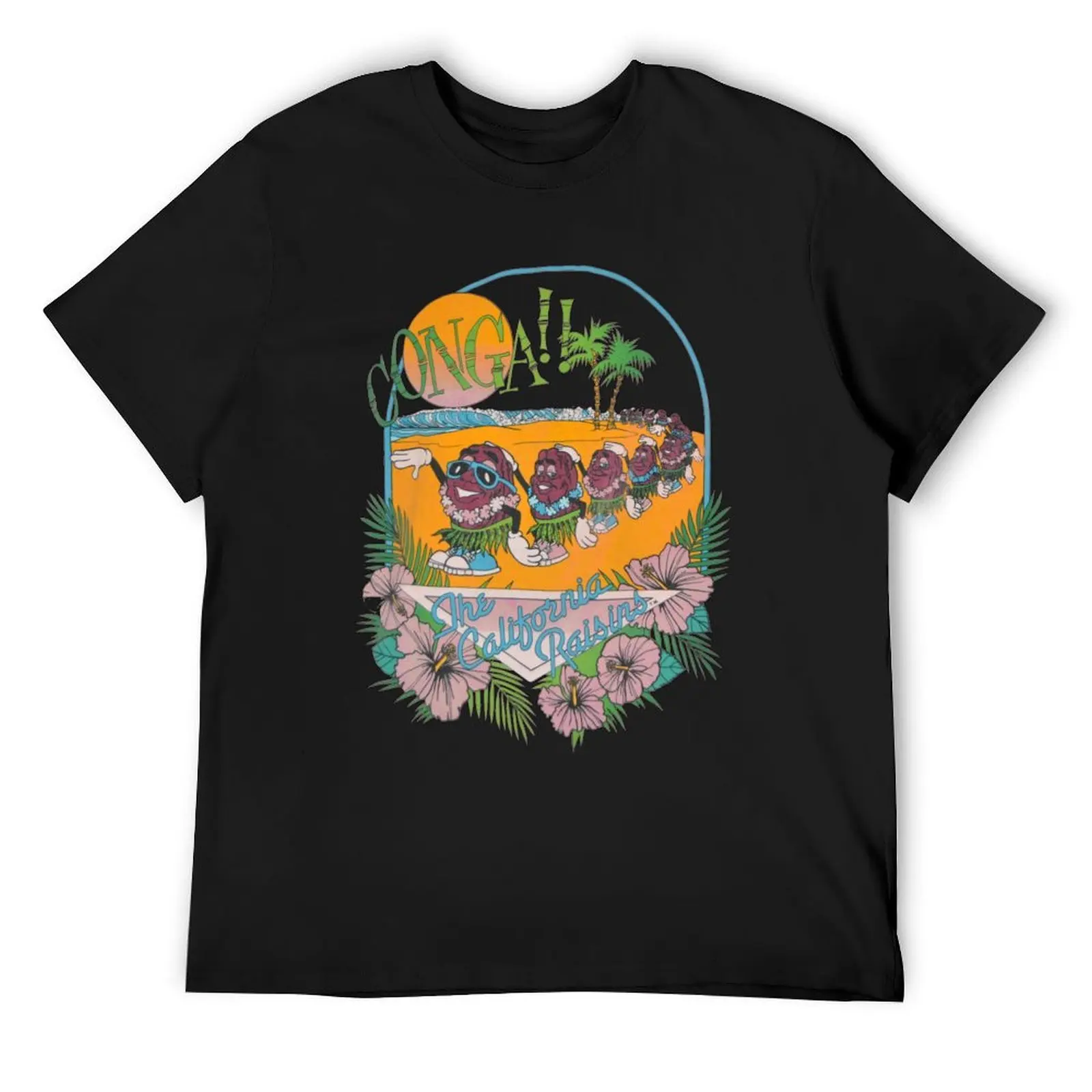 

80s California Raisins Conga Vacation T-Shirt shirts graphic tees anime clothes cheap stuff plus size men clothing