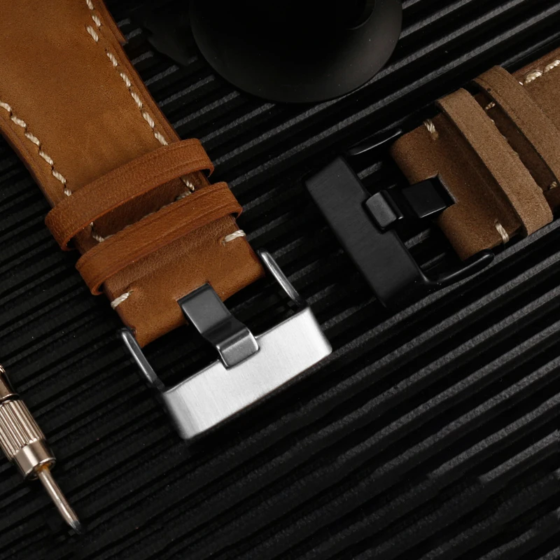 Men\'s Genuine Leather Watch Strap for BELL&ROSS BR01 BR03 Watchband BELL ROSS BR01BR03 Watch Band 24mm