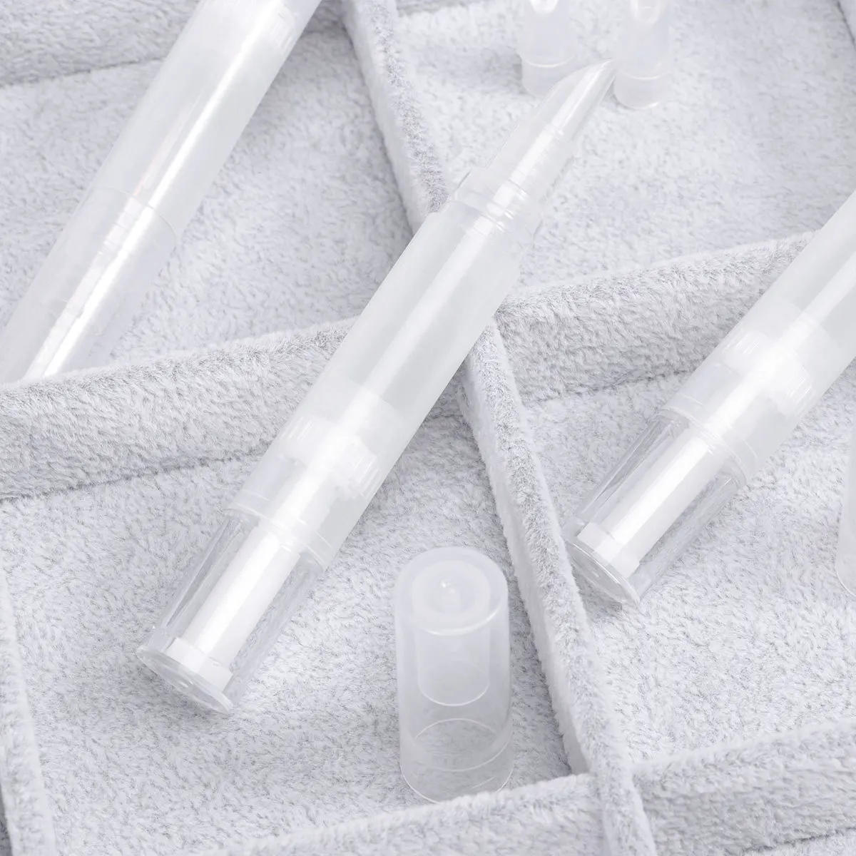 Pluma de párpado doble, aplicador giratorio transparente para maquillaje de ojos duradero, herramienta portátil de Material Natural seguro, 3 uds.