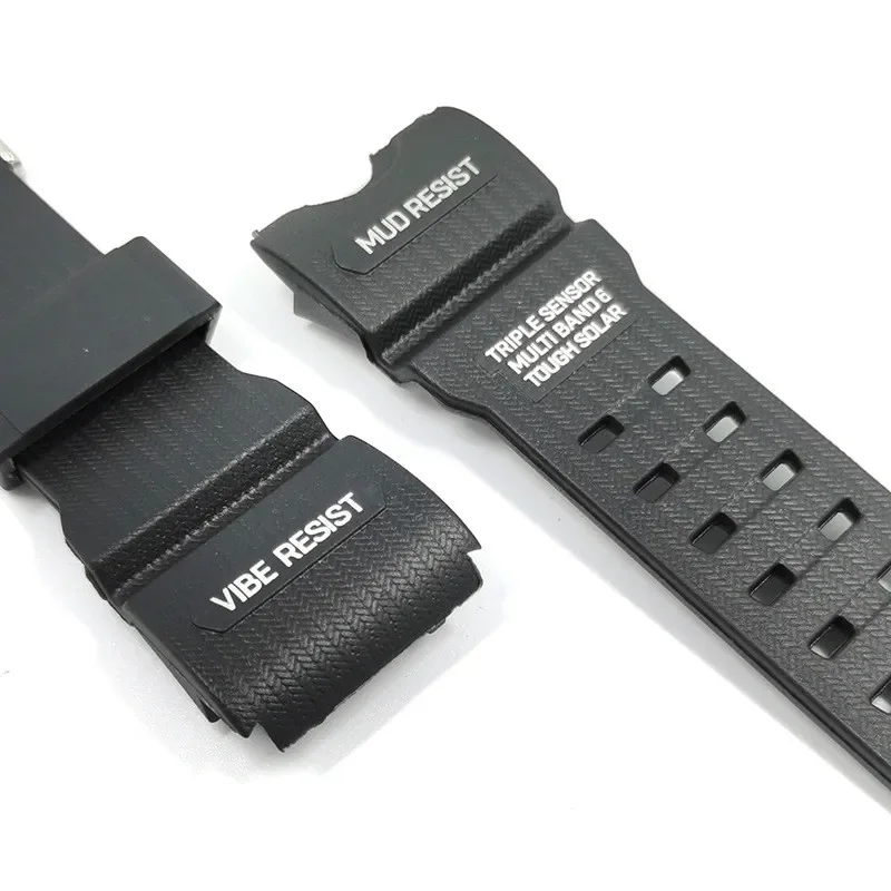 Strap for Casio G-SHOCK GWG-1000GB Black Silicone Watch Band Men Sport Waterproof Pin Buckle Watchband Bracelet Accessories