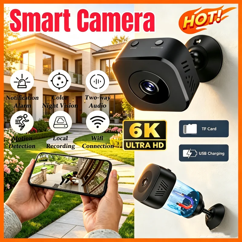 4K Full HD Mini Security Camera WiFi Surveillance 2 Way Audio Motion Detection Infrared Night Vision Security Camera Hot Sale