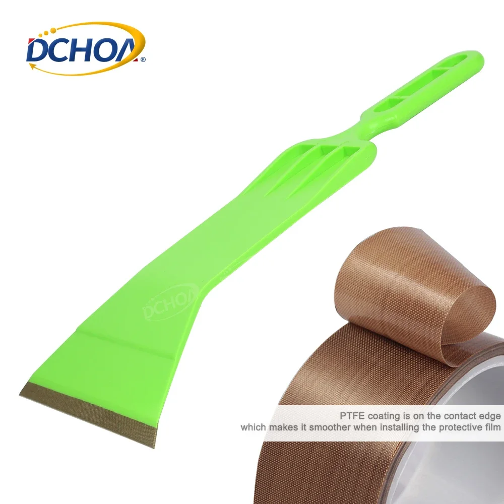 Long Handle Car Wrap Squeegee with Felt Edge Window Tint Film Scraper Tool for Bubble Free Decal Installation Glass Cleaning