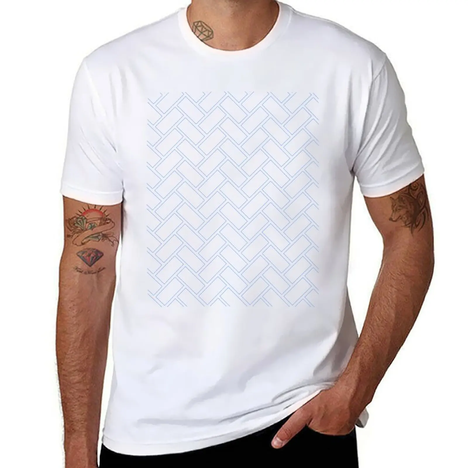 Tiles Geometric Repeat Pattern T-Shirt for a boy quick-drying man clothes men graphic t shirts