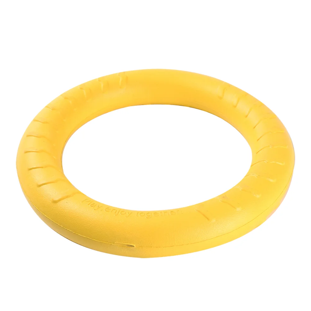 1pc Dog Pulling-ring Plaything Pet Outdoor Sports Pet Interactive Toy (Yellow) Dog Stretch Ring Pet Outdoor Sports Prop