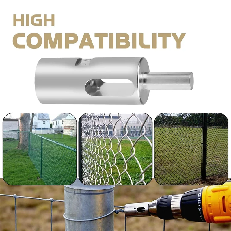 

A83I-2Pcs Drill Chuck Tool For 9 Gauge Twist Ties,High-Strength EZ Twist Fence Tool,Fence Ties Drill Chuck,Twist Ties Tool