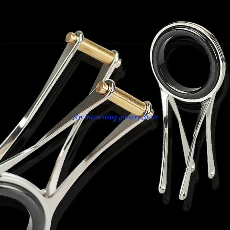 

652D Fishing Rod Poles Line Guides Telescoplc Stainless Steel Guide Rings Folding Wearproof Eye Rings Easy to Install