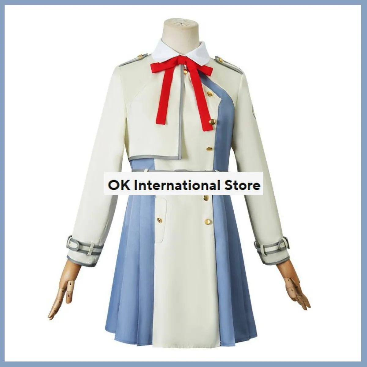 Anime Lycoris Recoil Nishikigi Chisato Takina Inoue Cosplay Costume parrucca giapponese Beige uniforme scolastica donna Sexy vestito di carnevale