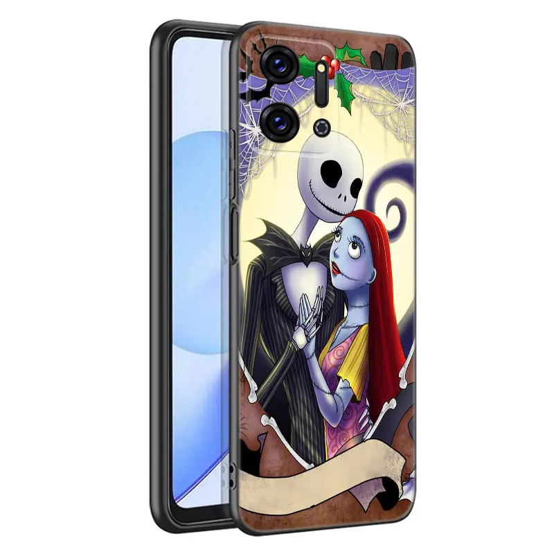 Jack Skellington Black Silicone Phone Case For Honor 70 90 Lite X40 GT X50 i X5 Plus X6A X6S X7A X8A X8B X6 X7 X8 X9 4G X9A X9B