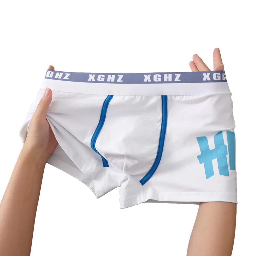 Bañadores de algodón suave, ropa interior transpirable, informal, uso diario, tela de algodón 90, nuevo estado, patrón de estampado de letras