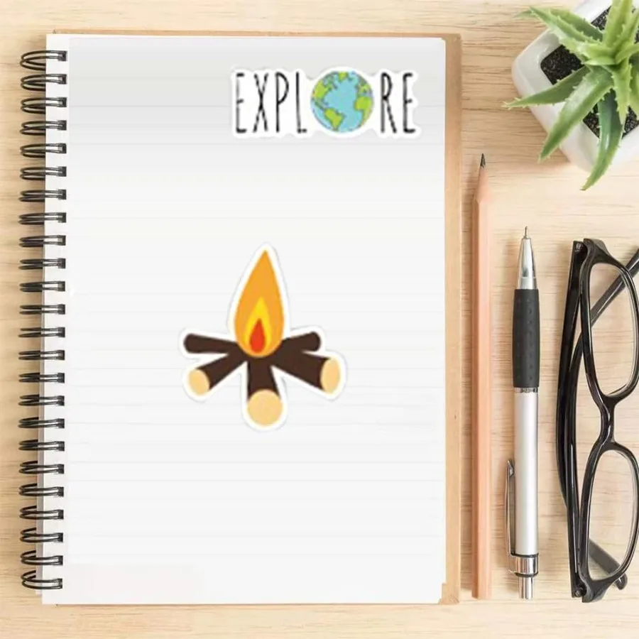 50 قطعة من ملصقات المغامرة الخارجية للطبيعة والمشي لمسافات طويلة والتخييم والسفر شارات الفينيل المقاومة للماء مثالية لزجاجات المياه B #5