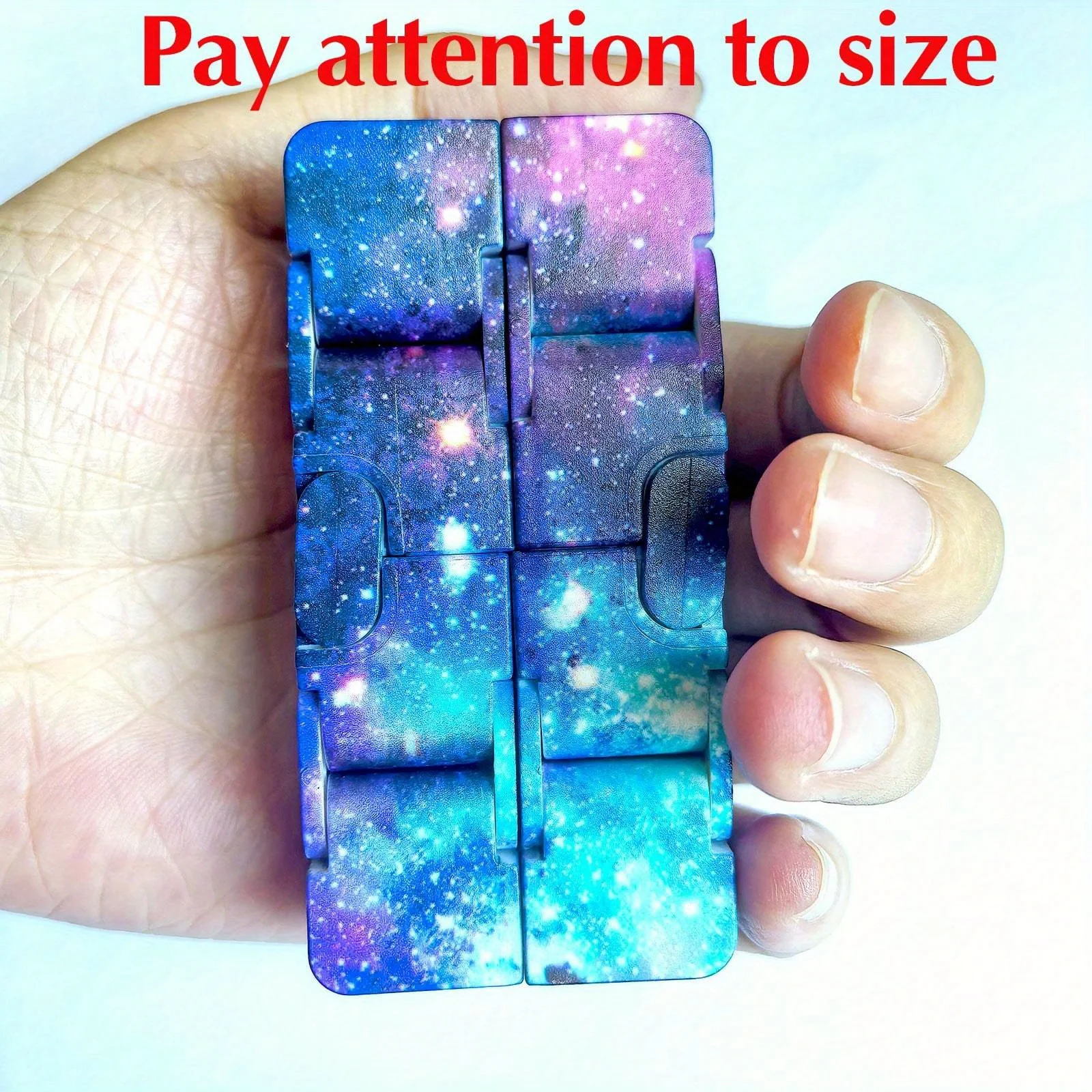 Cubo de juguete para niños y adultos, alivio del estrés y la ansiedad, mini juguetes para matar el tiempo, cubo de juguete infinito para agregar, (Galaxy Space)