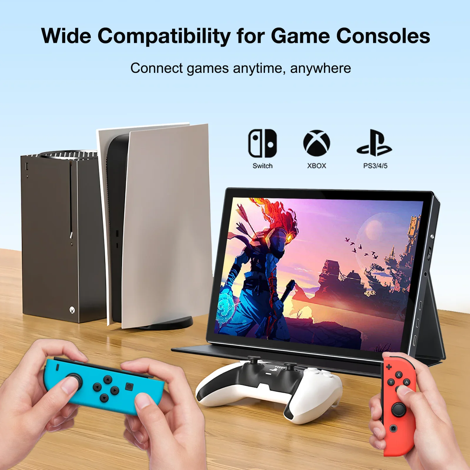 Unew 10.1 inch 1920x1200 16:9 60Hz Touch Screen Portable Monitor for Laptop CCTV Car Computer Display with 75*75mm VESA Type-C - Image 5