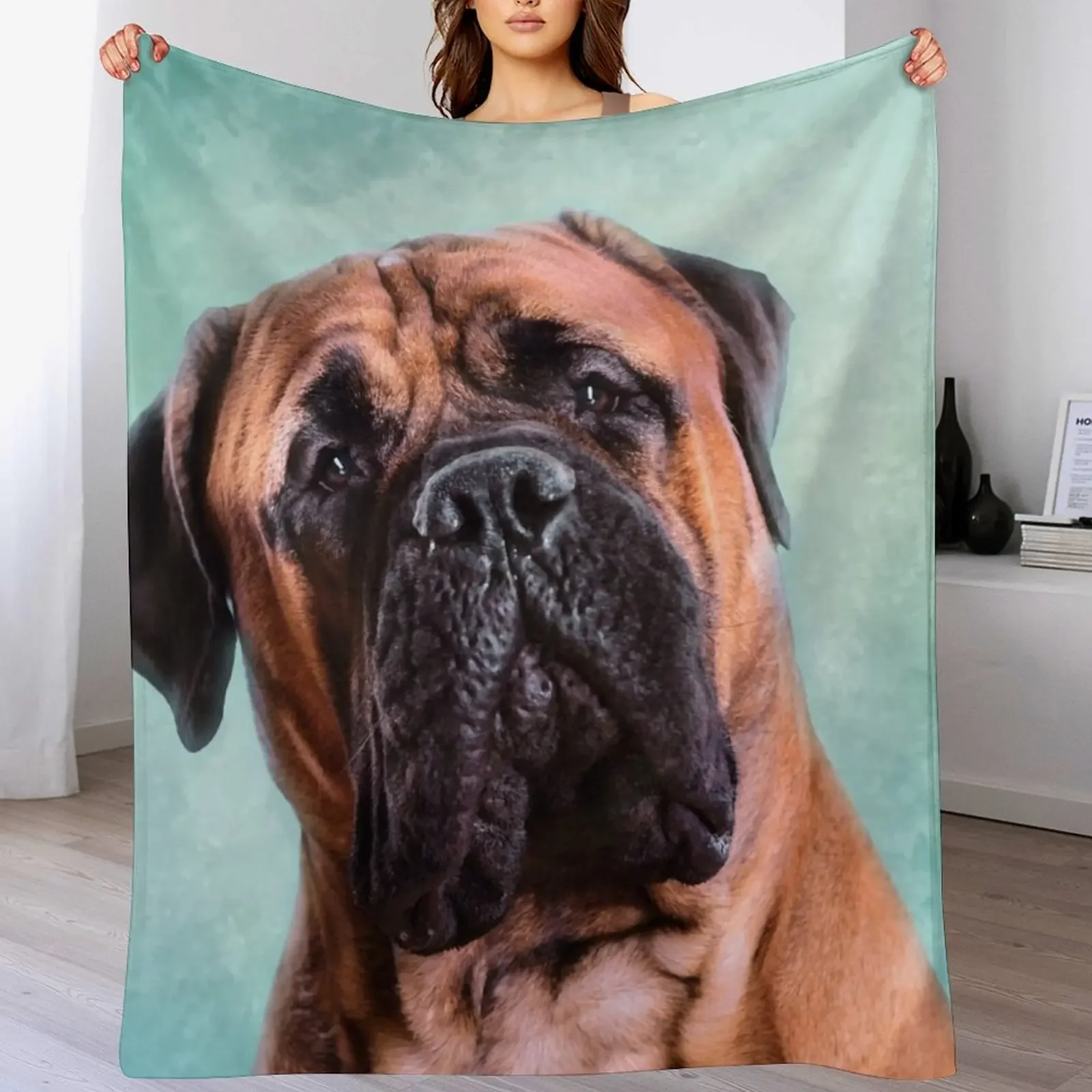 

Bullmastiff dog Throw Blanket Loose Soft Beds Nap Summer Beddings Blankets