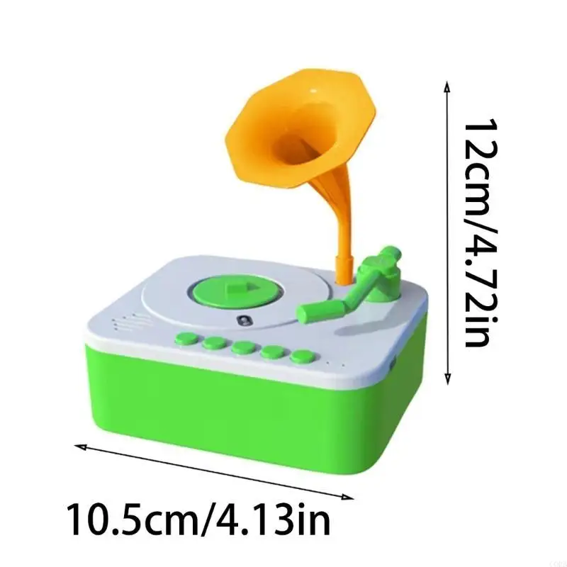 Corb Toddler Phonograph Music and Story Gramophone con 96 carte apprendimento giocattolo educativo della prima infanzia per e