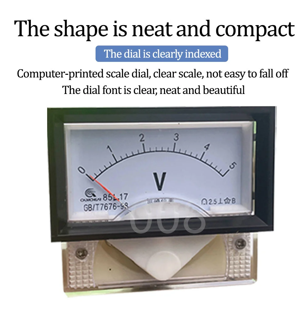 85L17-V AC Direct Analog Meter Panel Gauge AC Voltage Current Meter 70*40MM Voltmeter Voltimetro 85L17