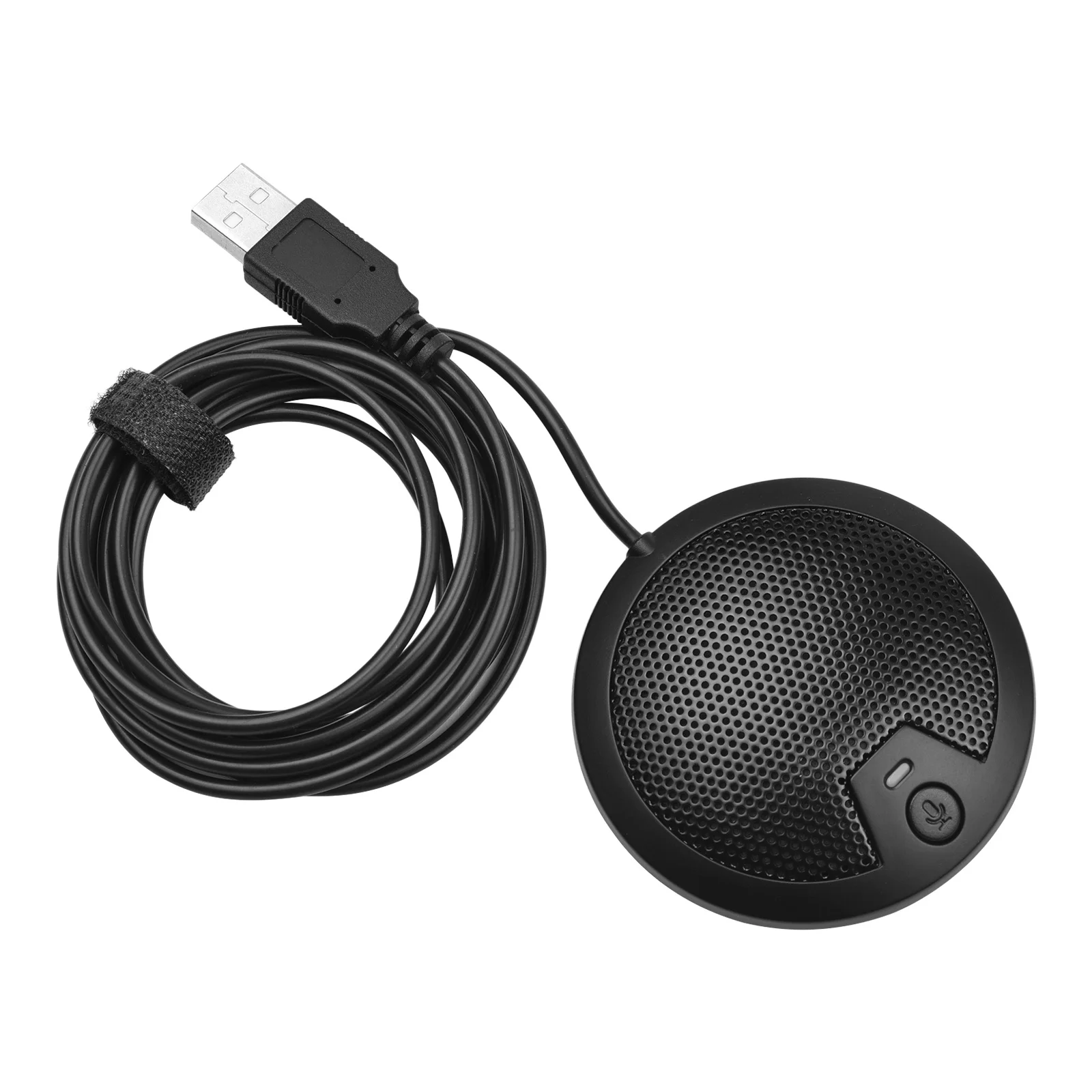 

USB-микрофон для настольного компьютера 360 ° Всенаправленный микрофон с кабелем 2 м для компьютерных видеоконференций, онлайн-обучения и игр