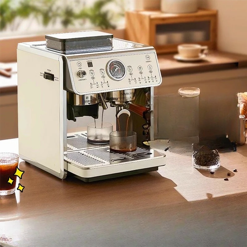 

Espresso machine Grinding bean all-in-one machine Semi-automatic commercial 1