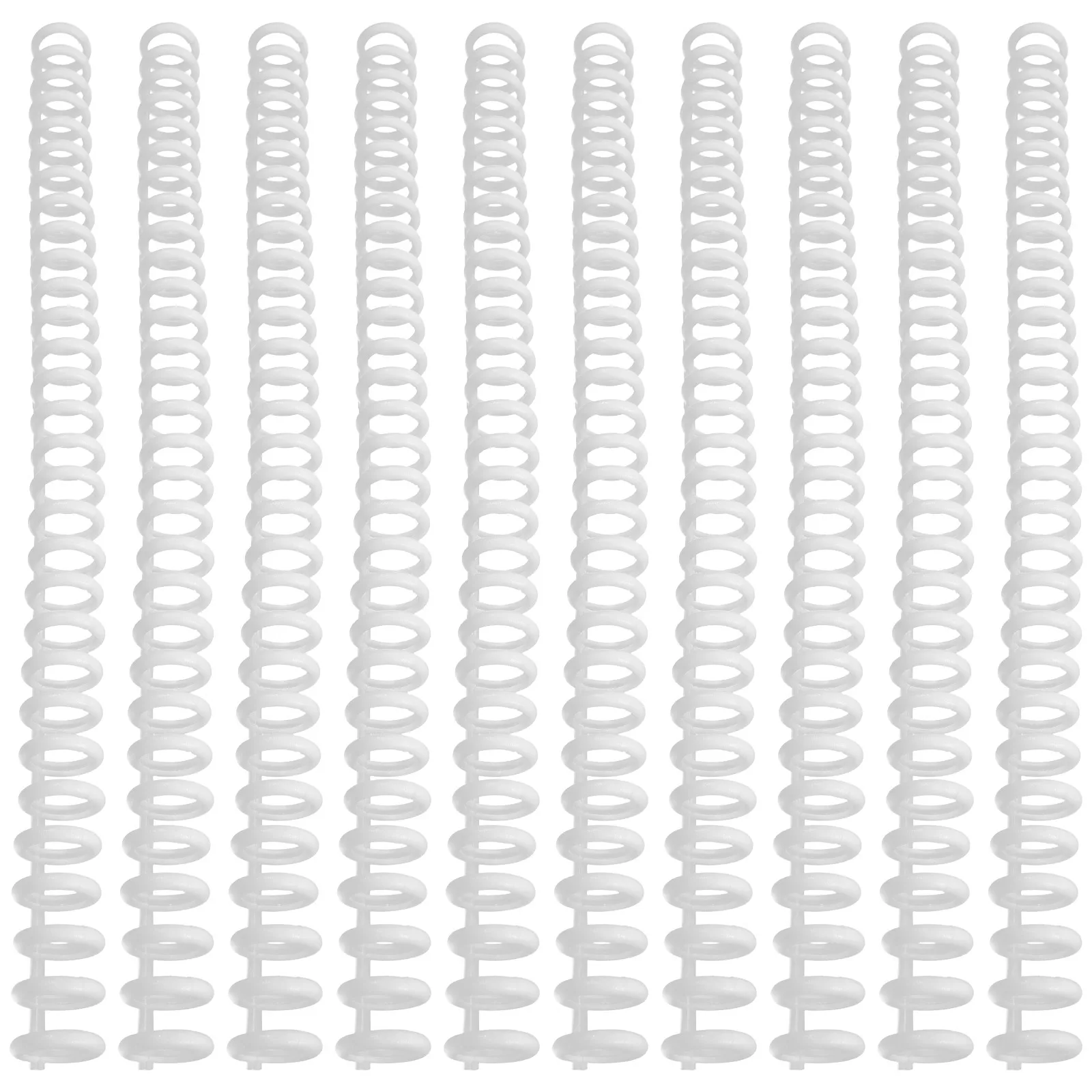 

10pcs Black Loose-leaf Binder Rings Plastic 30 Holes A4 Size Paper Clips Replacement Spiral Coils Wire Notebook