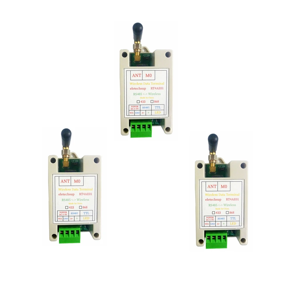 

VHF/UHF Radio Modem 3PCS RS485 RS232 USB Wireless Transceiver 20DBM 433M 868M Transmitter and Receiver