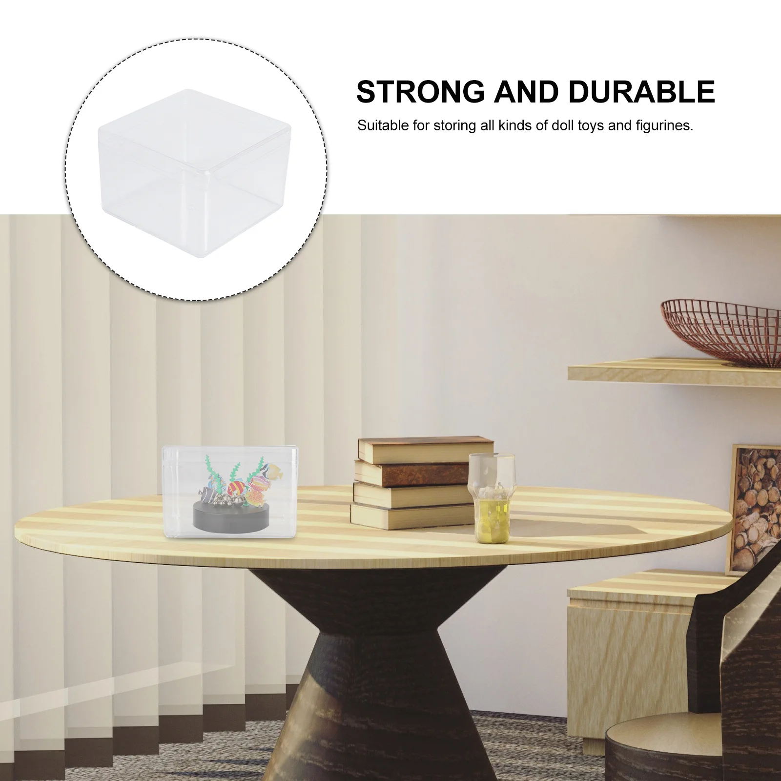 

5Pcs High Quality Clear Display Box for Collectibles Practical Storage Solution Protects 3D Models Statues Model Display Box