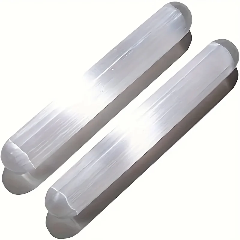 

1PC Bohemian White Selenite Crystal Wands, Polished Natural Stone for Cleansing, home decor crystal stone spiritual products