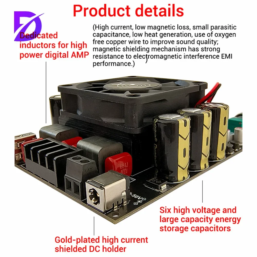 ZK-3002T Bluetooth Digital Amplifier Board 2.0 Stereo 300W+300W with Hi-Low Tone TPA3225