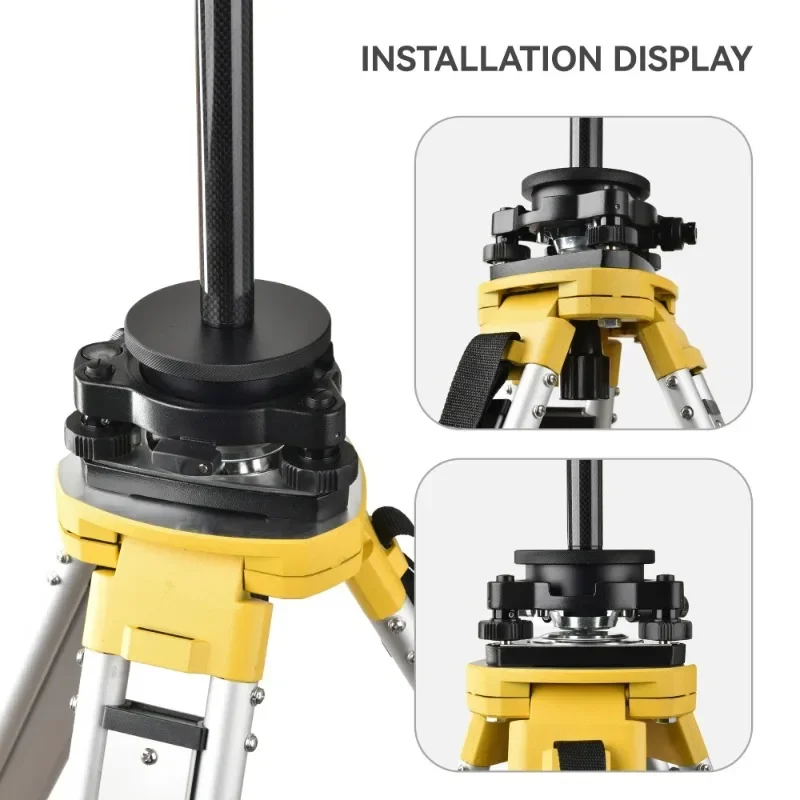 

High Precision 5/8"x11 Thread Three-Jaw Tribrach Surveying Tool with Optical Plummet Rotating Adapter Universal Fit for Prisms