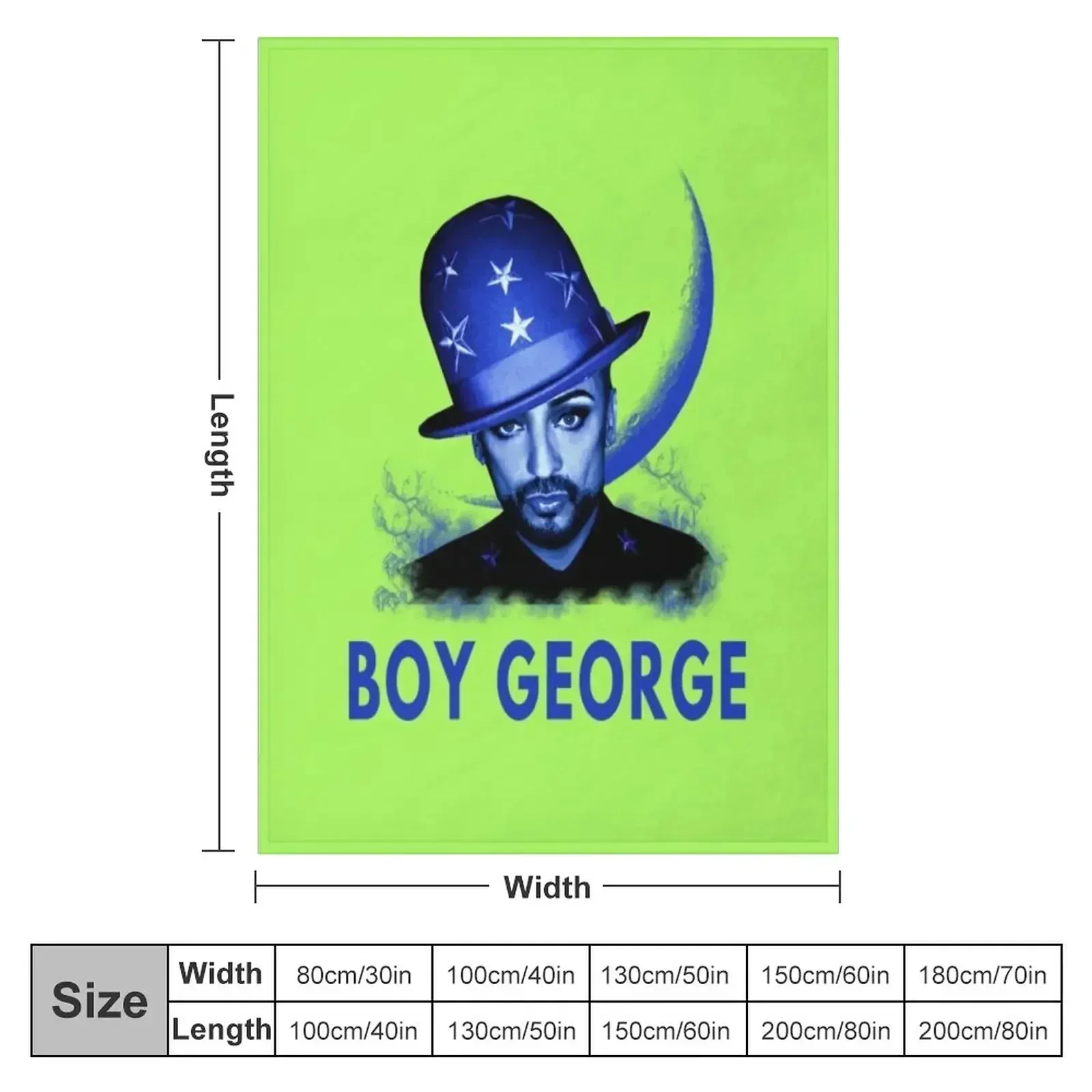 Singer Boy George-blue Throw Blanket Hairy Sofa Quilt Flannel Fabric Flannels Plaid Blankets