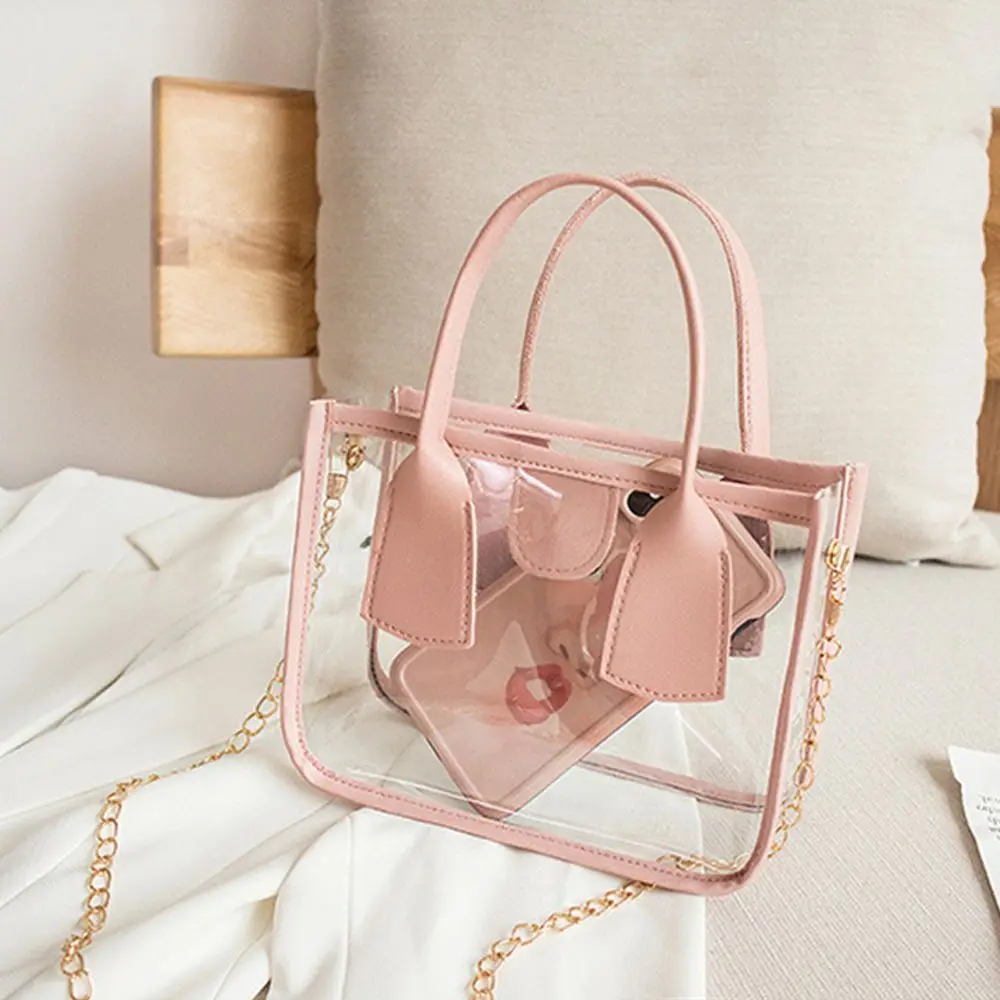 Fashion Women Transparent Shoulder Bags Small Handbags Crossbody Messenger Bag Cellphone Pouch