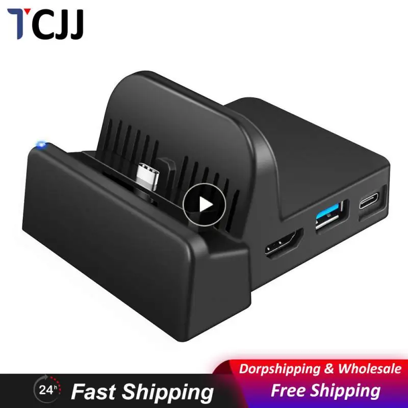

1~8PCS TV Dock Docking Station For Switch/ Switch OLED Model, 4K/1080P HDTV Travel TV Adapter Portable Charging